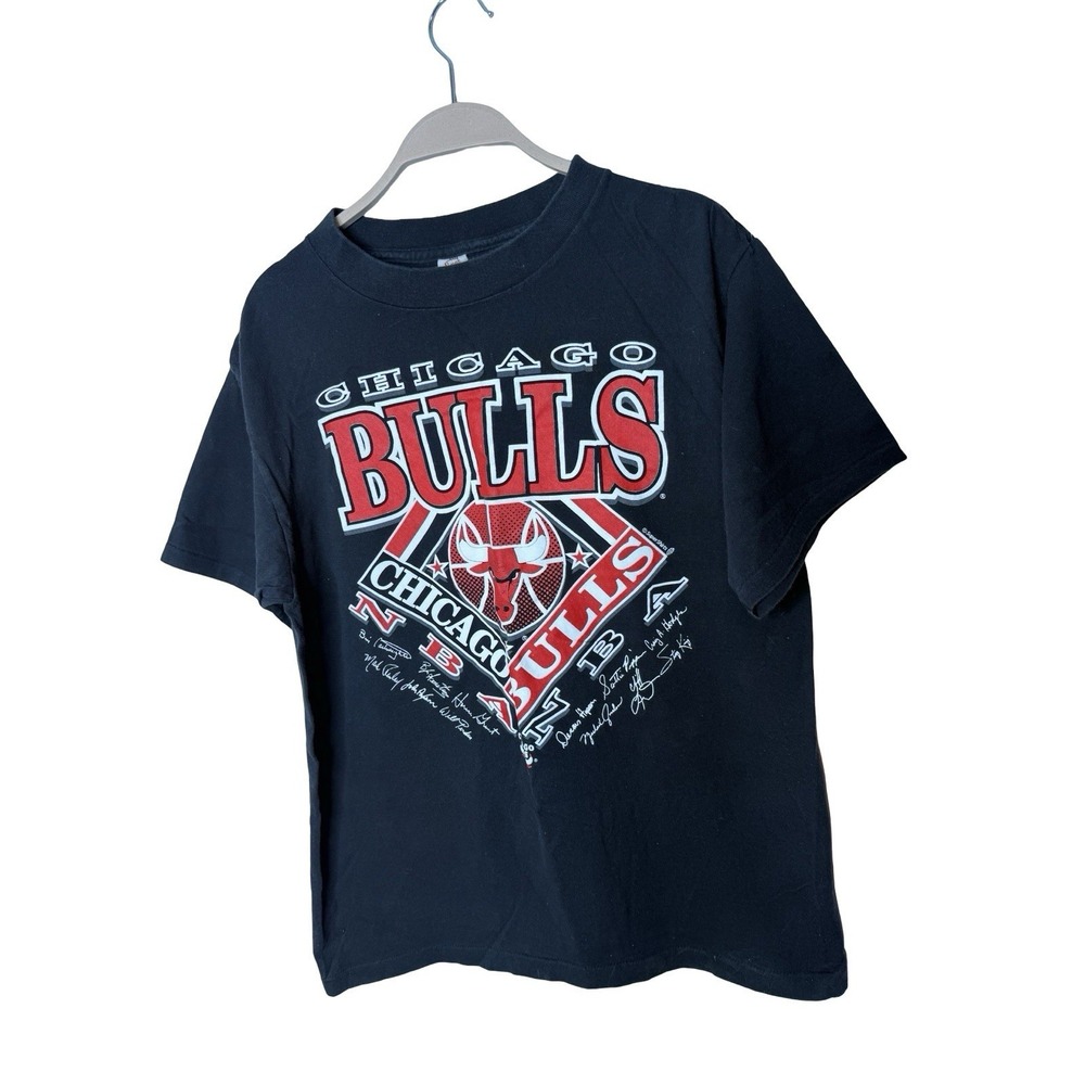 super crusuper shirts t-shirt chicago bulls 90s single stich size‎ large